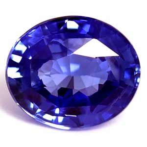 Szafir 1,03 ct, niebieski, szlif owalny
