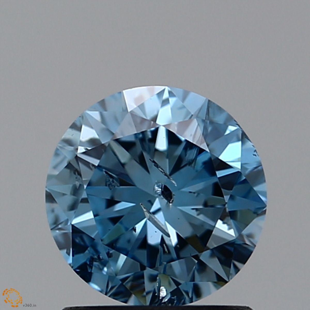 1.01 CT Fancy Intense Greenish Blue ROUND