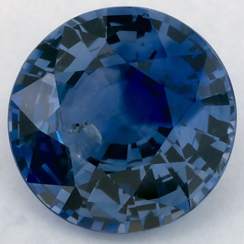 Szafir 1,40 ct, niebieski, szlif okrągły