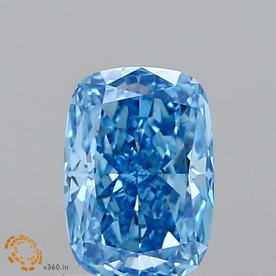 0.85 CT Fancy Deep Gray Green CUSHION BRILLIANT
