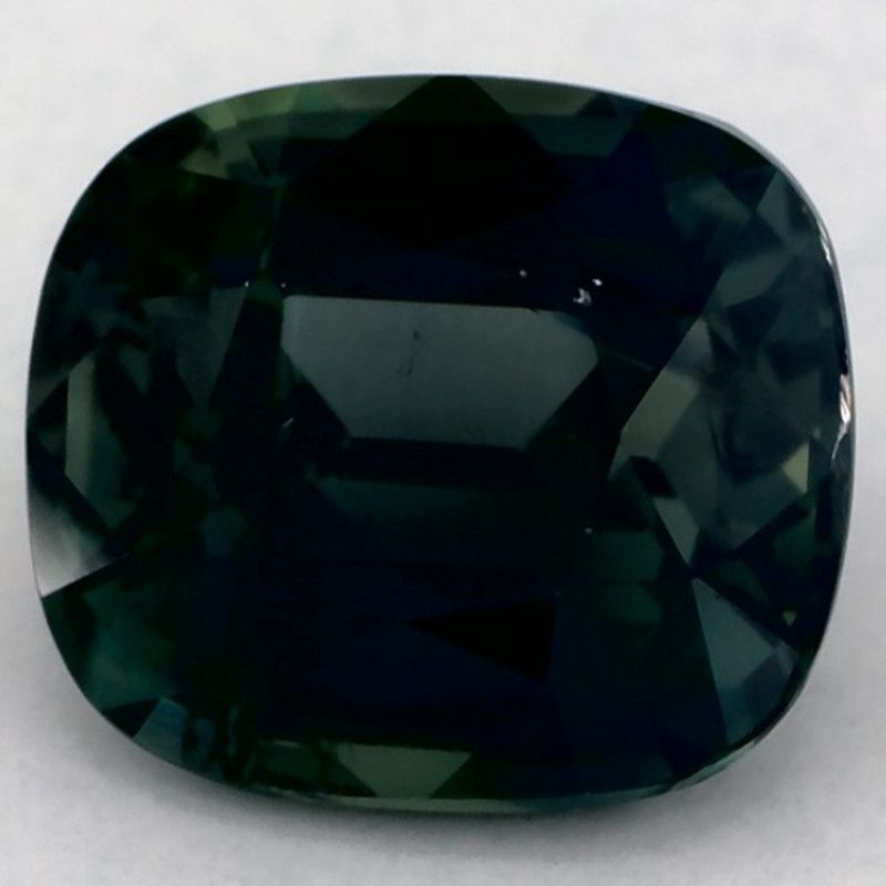 Szafir 3,60 ct, zielony, szlif cushion