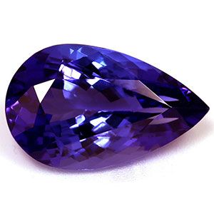 Tanzanit 3,22 ct, niebieski, szlif gruszka