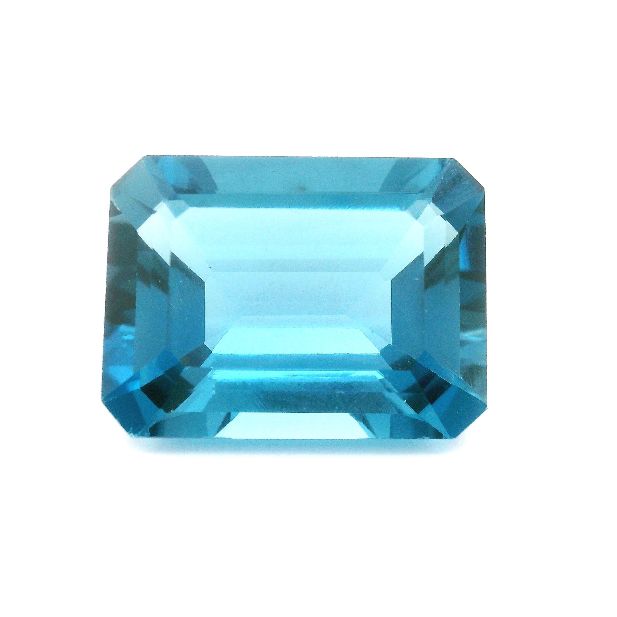 Topaz 25,46 ct, niebieski, szlif ośmiokątny