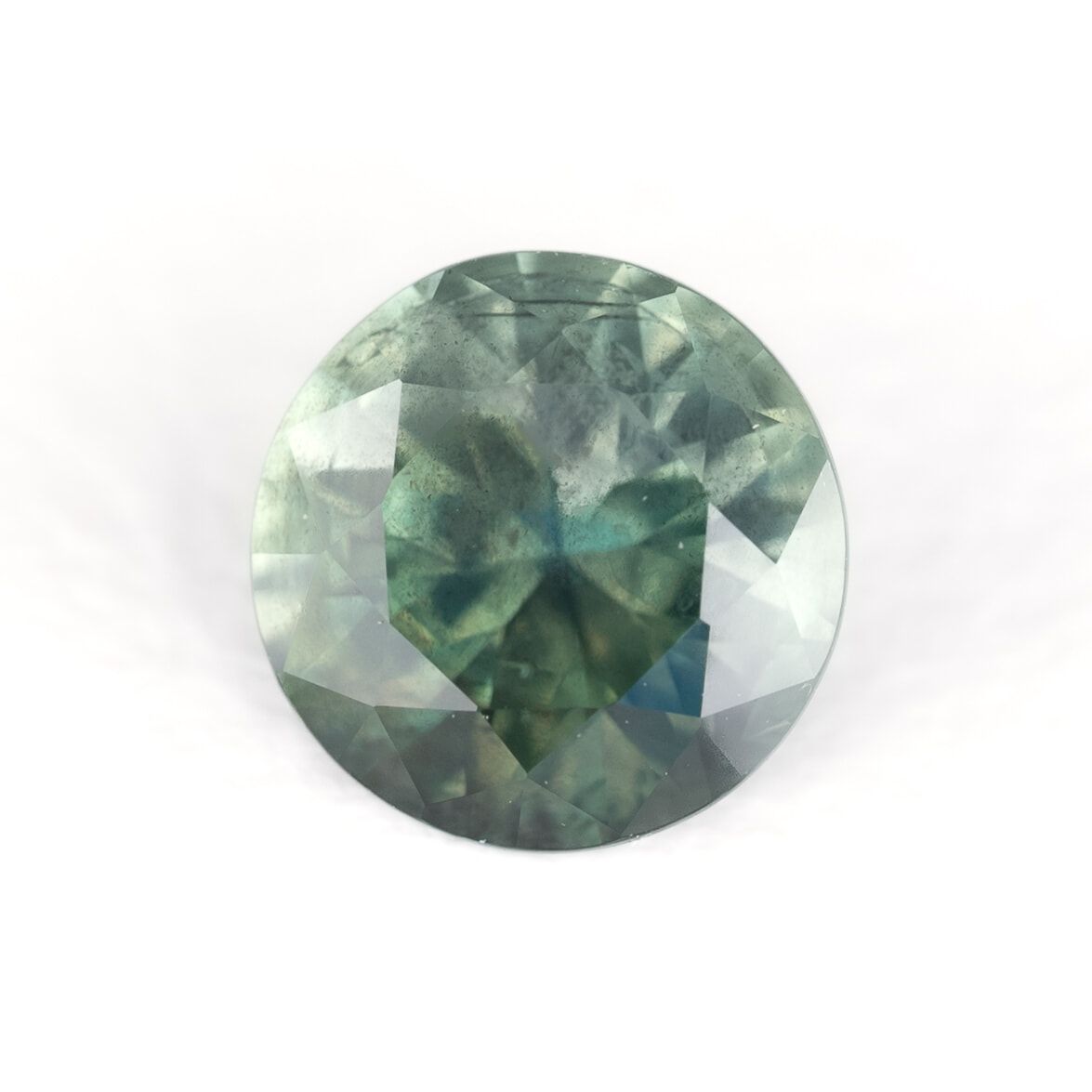 Szafir 1,08 ct, morski, szlif okrągły