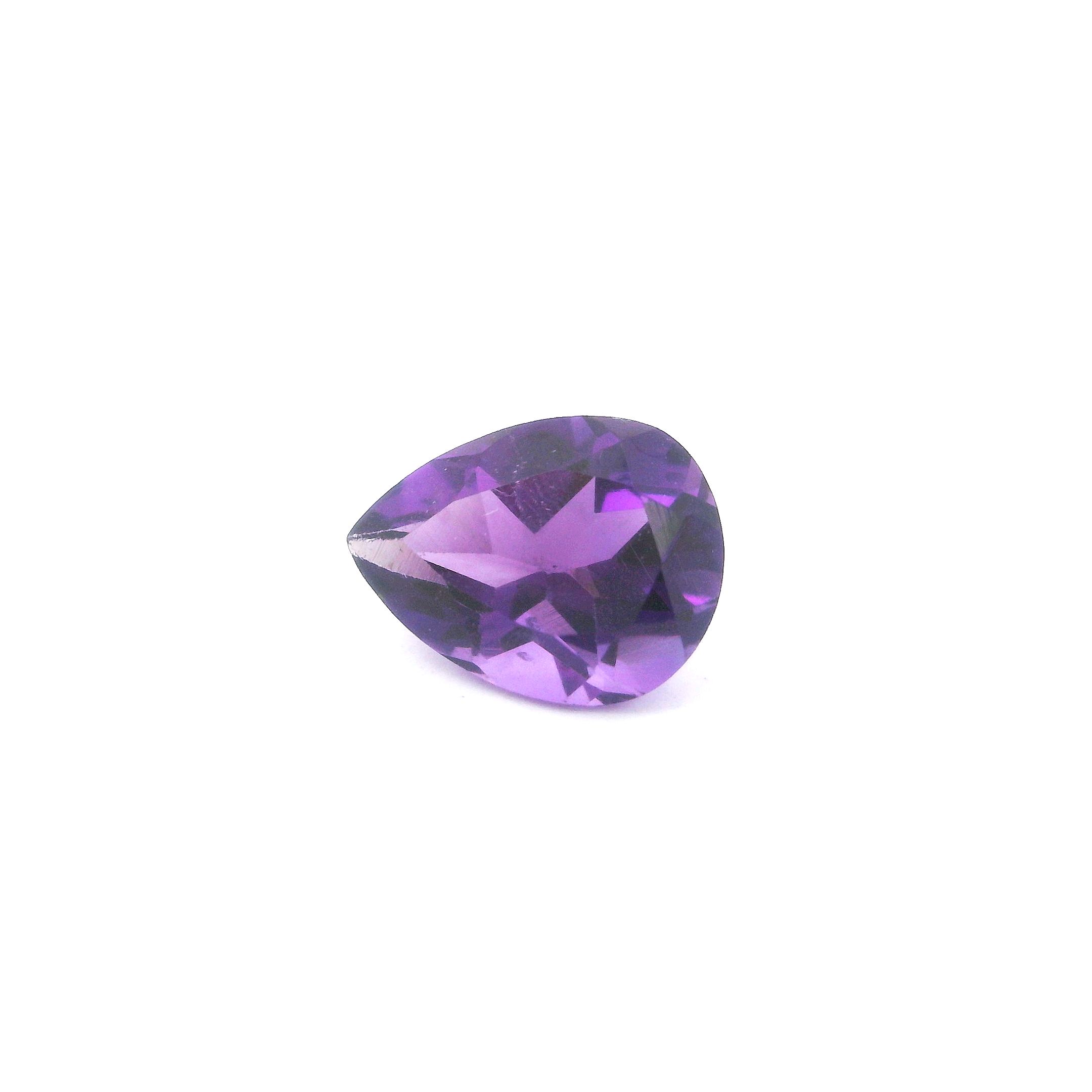 Ametyst 1,67 ct, purpurowy, szlif gruszka