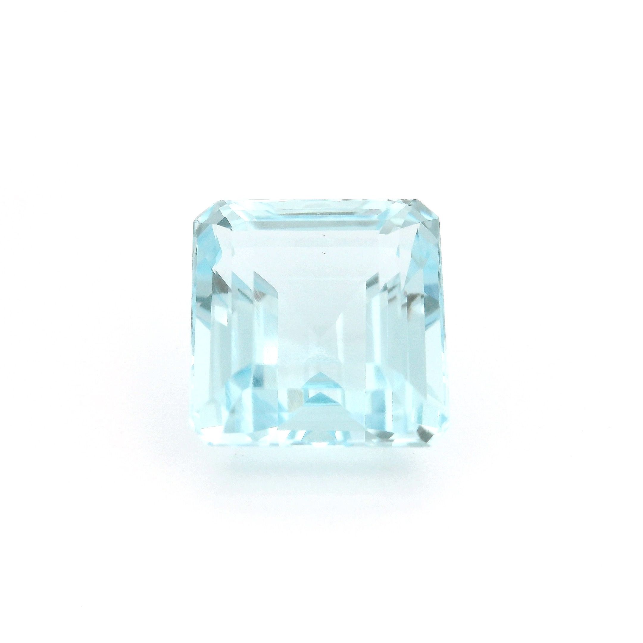 Akwamaryn 6,11 ct, niebieski, szlif ośmiokątny