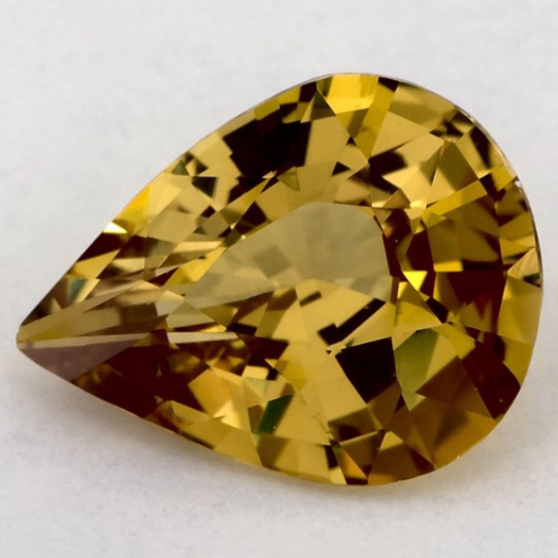 Szafir 2,44 ct, żółty, szlif gruszka