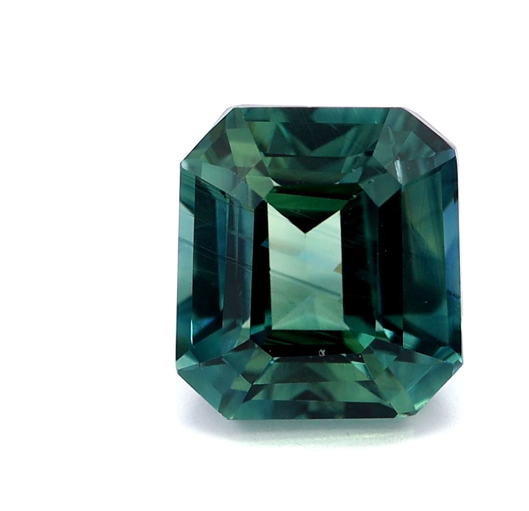 SAPPHIRE FACETED 1.46ct TEAL TEAL SI MADAGASCAR HEATED