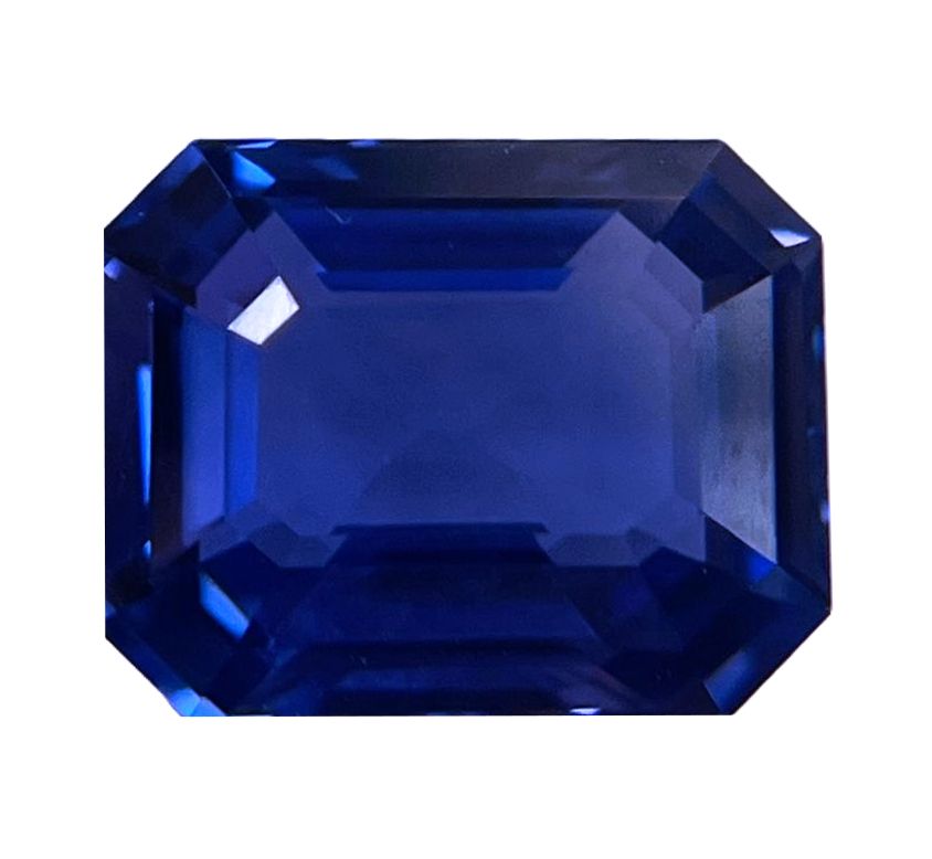 Szafir 3,59 ct, niebieski, szlif szmaragdowy