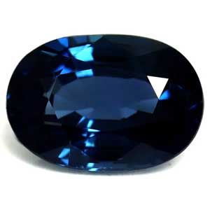 Szafir 1,07 ct, niebieski, szlif owalny