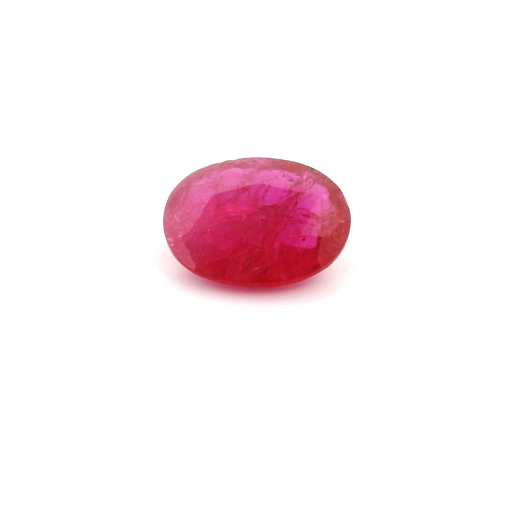 Rubin 1,77 ct, czerwony, szlif owalny