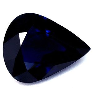 Szafir 2,67 ct, niebieski, szlif gruszka