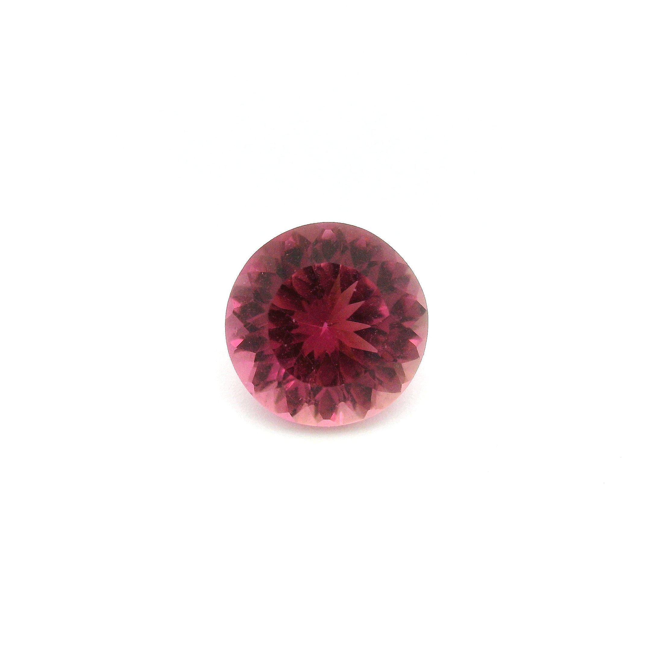 Turmalin 1,37 ct, różowy, szlif okrągły