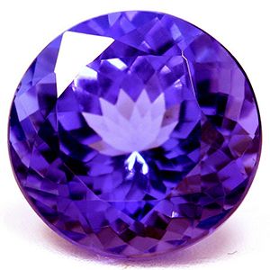 Tanzanit 3,71 ct, niebieski, szlif okrągły