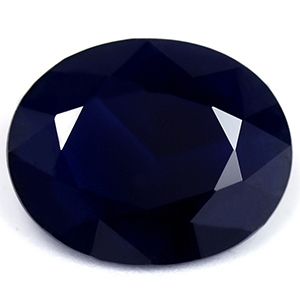 SAPPHIRE FACETED 3.61ct BLUE Deep Blue SI THAILAND HEATED