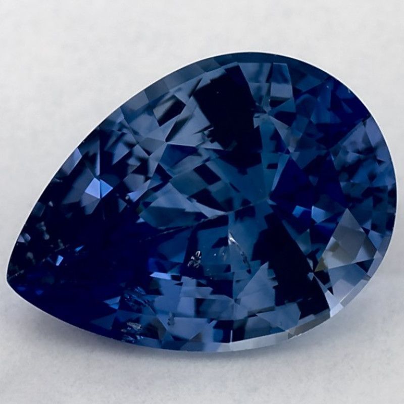 Szafir 2,81 ct, niebieski, szlif gruszka