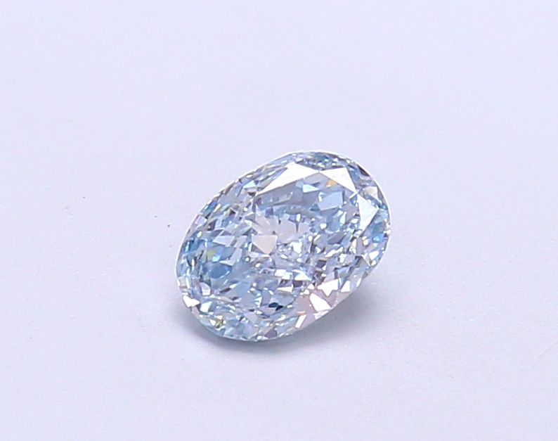 0.42 CT Fancy Gray Blue OVAL