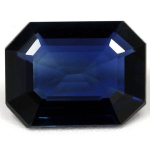 Szafir 1,28 ct, niebieski, szlif szmaragdowy