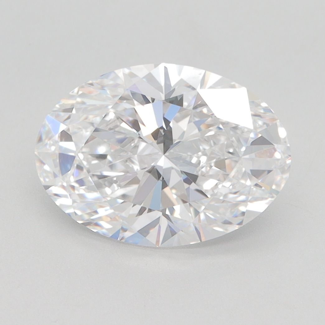 2.64-carat oval diamond with D color, null cut, and VVS1 clarity.