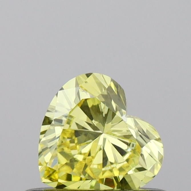 0.34 CT Fancy Vivid Yellow HEART