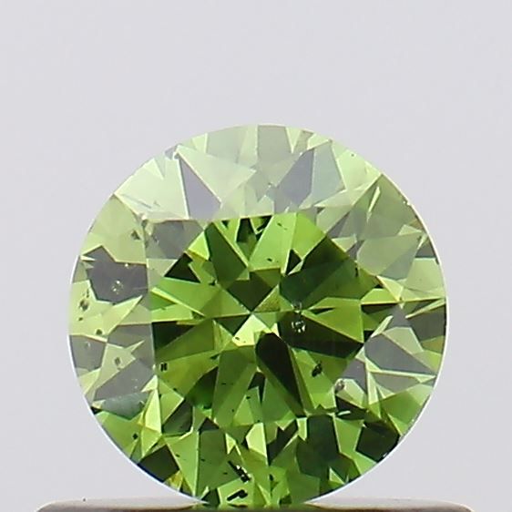 0.51 CT Fancy Vivid Green ROUND
