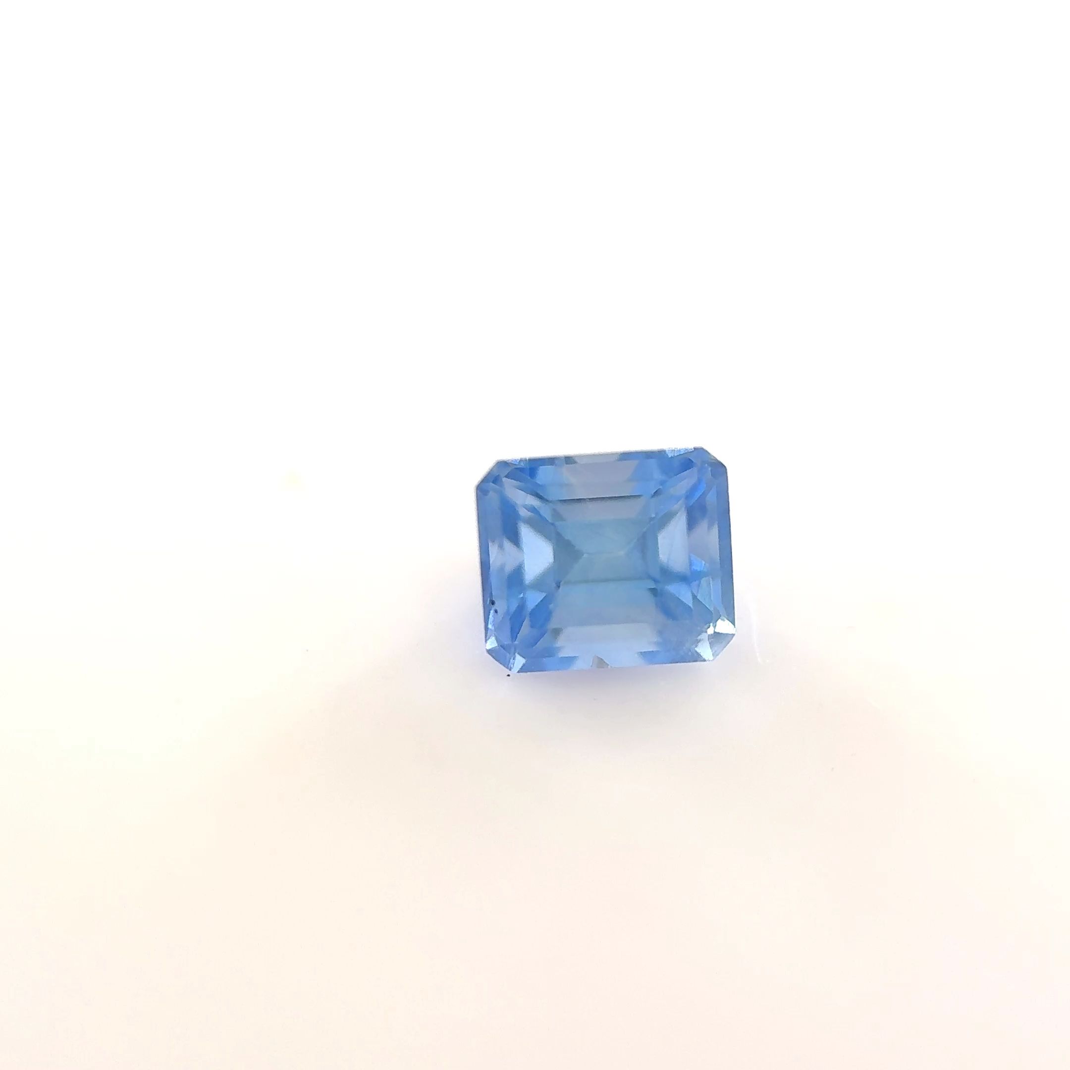 SAPPHIRE FACETED 0.56ct BLUE Vivid light EC SRILANKA HEATED