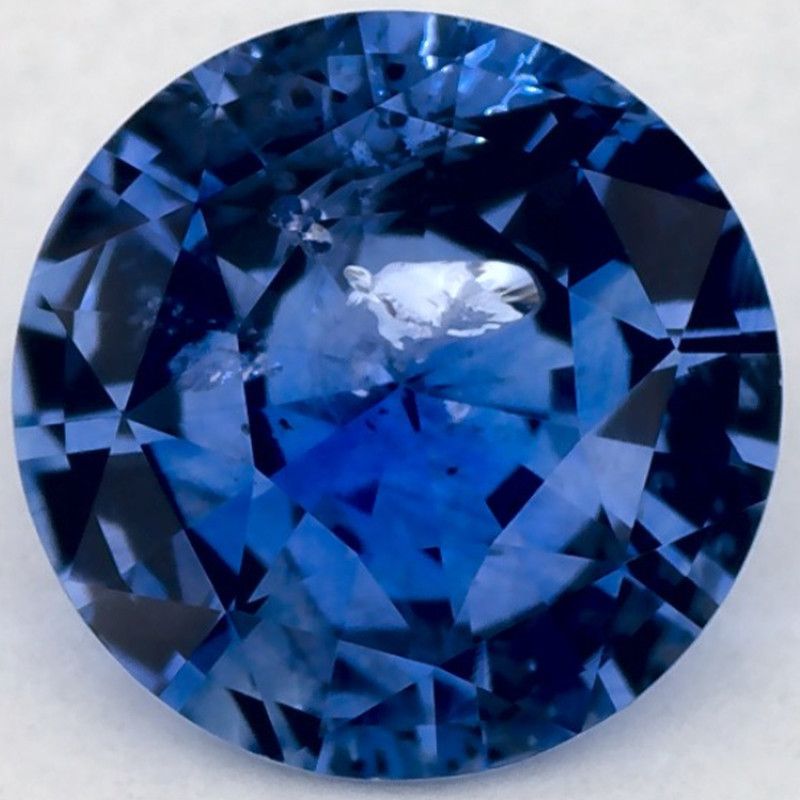 Szafir 1,36 ct, niebieski, szlif okrągły