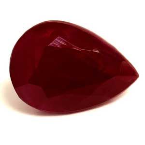 Rubin 1,32 ct, czerwony, szlif gruszka