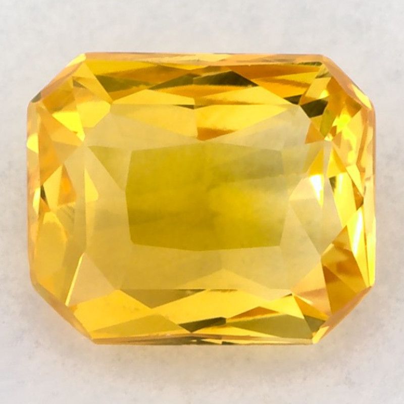 Szafir 1,05 ct, żółty, szlif radiant