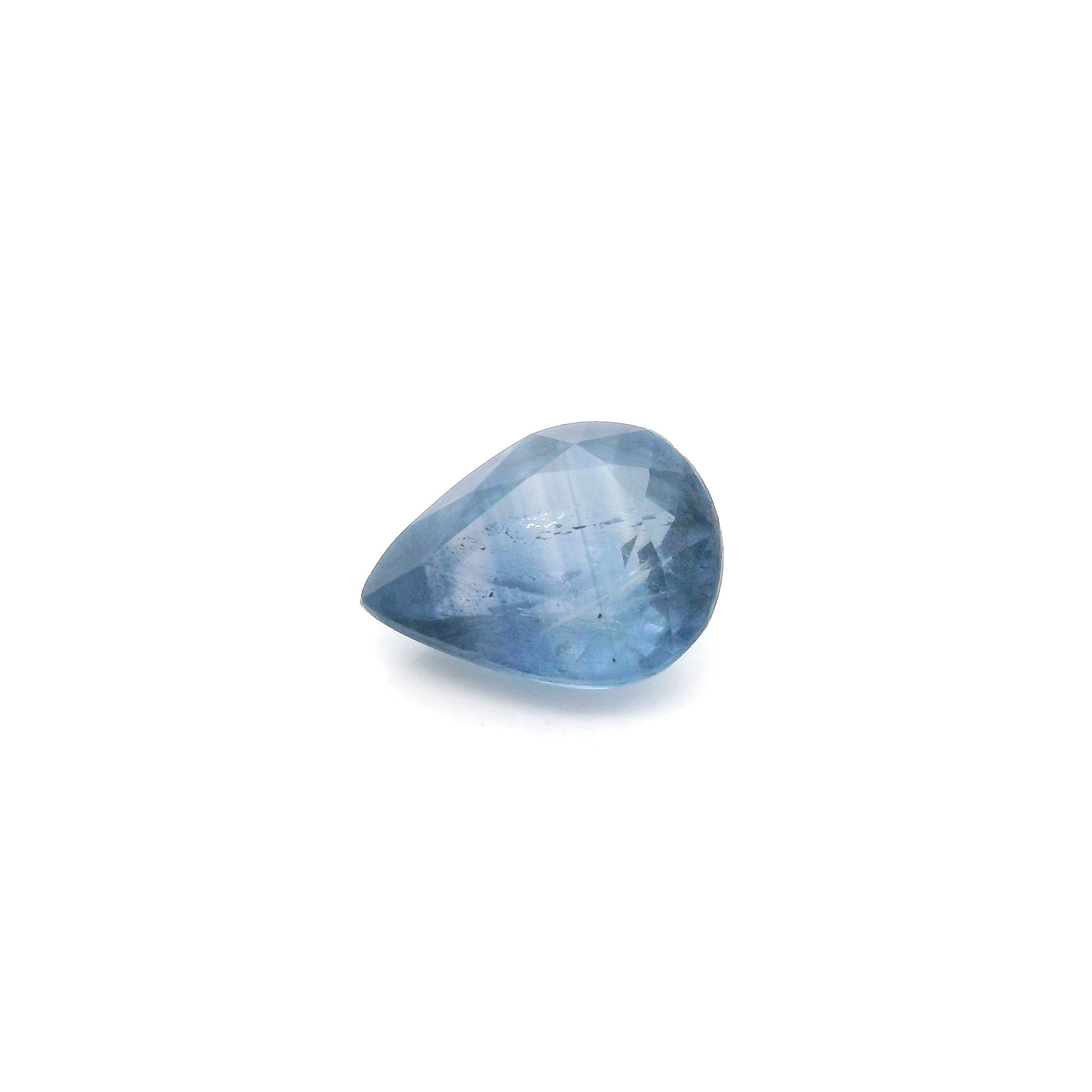 Szafir 1,99 ct, niebieski, szlif gruszka