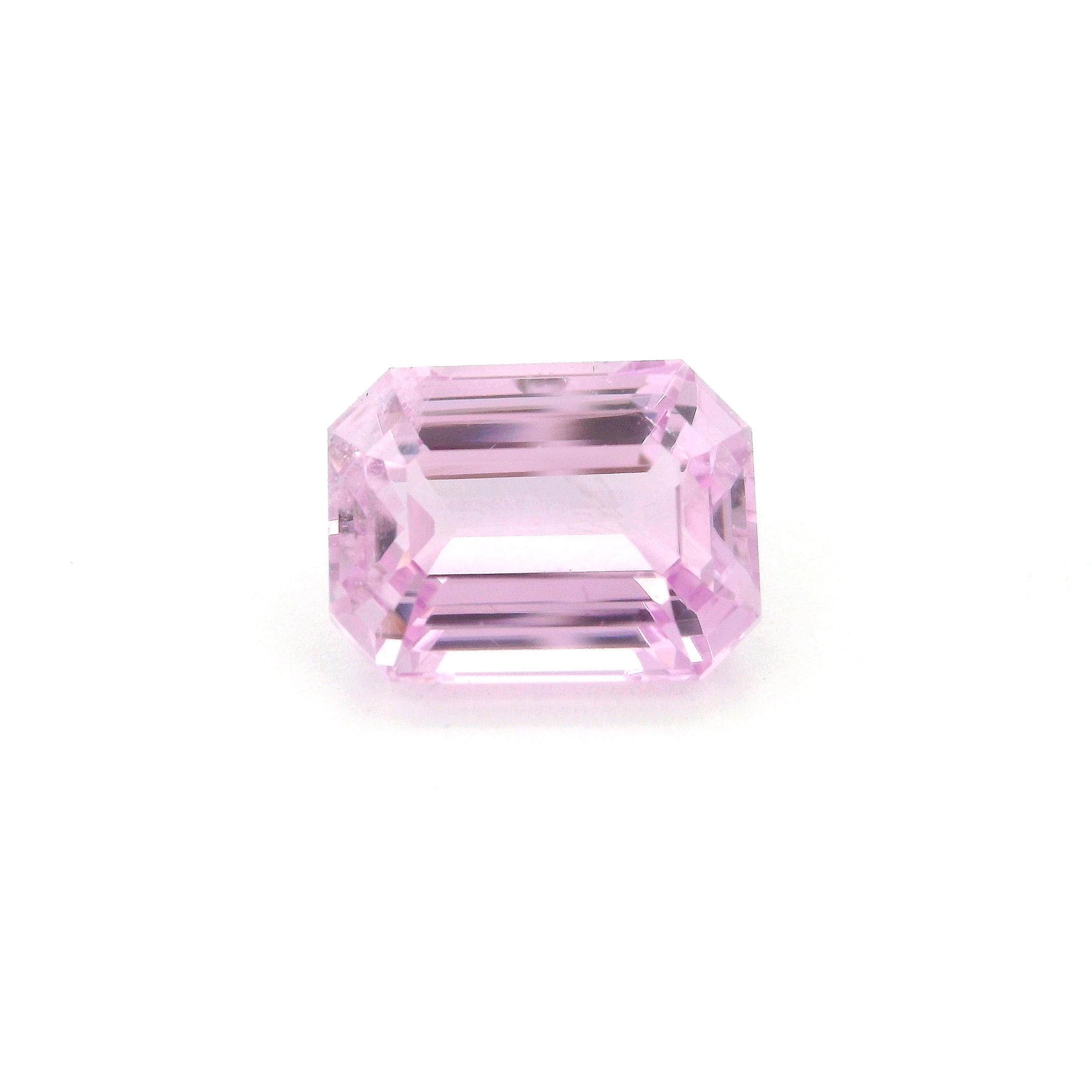 Kunzyt 5,72 ct, różowy, szlif ośmiokątny