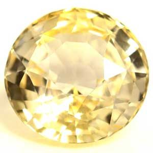 Szafir 2,44 ct, żółty, szlif okrągły