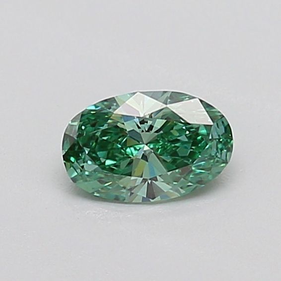 0.3 CT Fancy Vivid Blueish Green OVAL