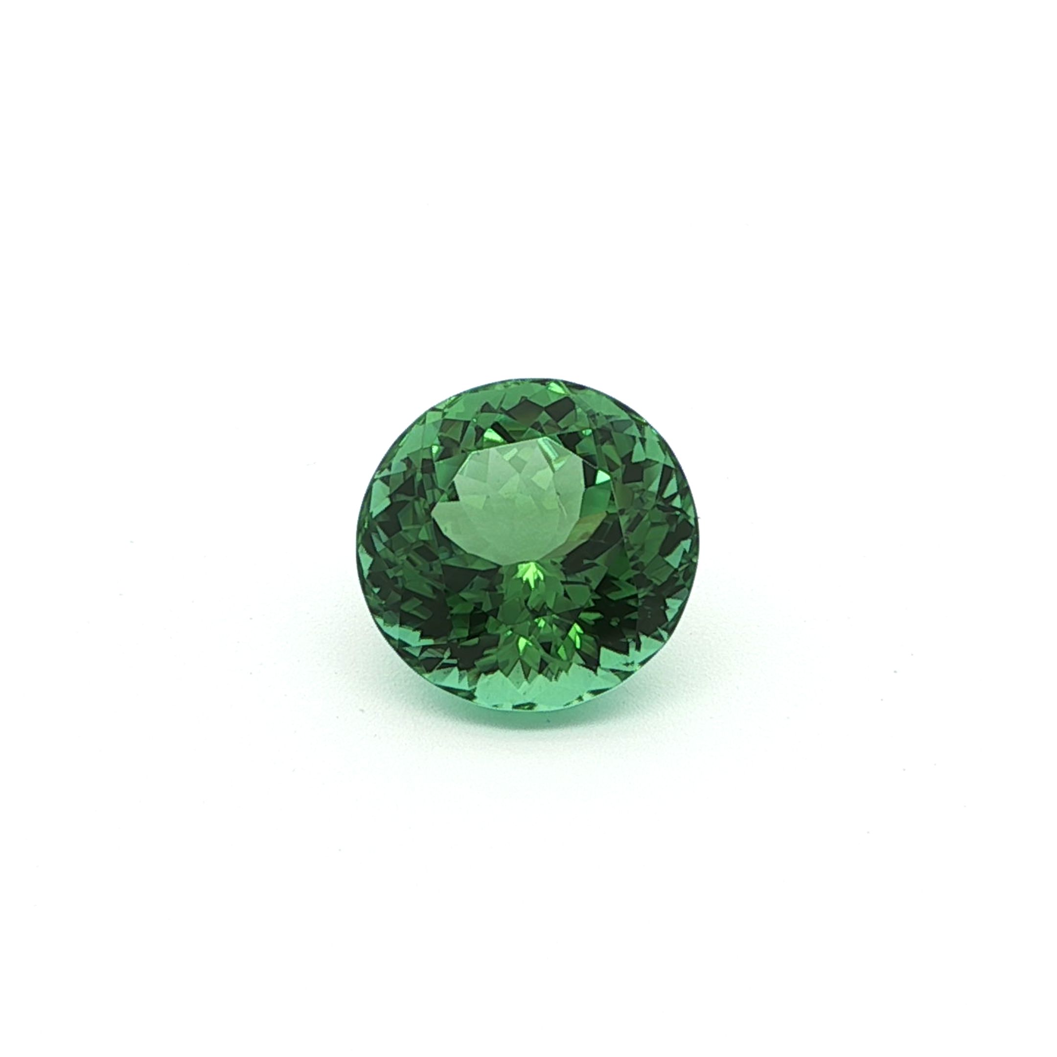 Turmalin 5,91 ct, zielony, szlif okrągły