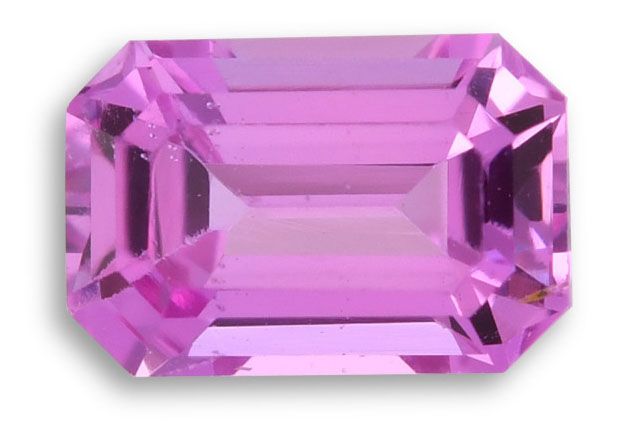 Szafir 1,12 ct, różowy, szlif szmaragdowy