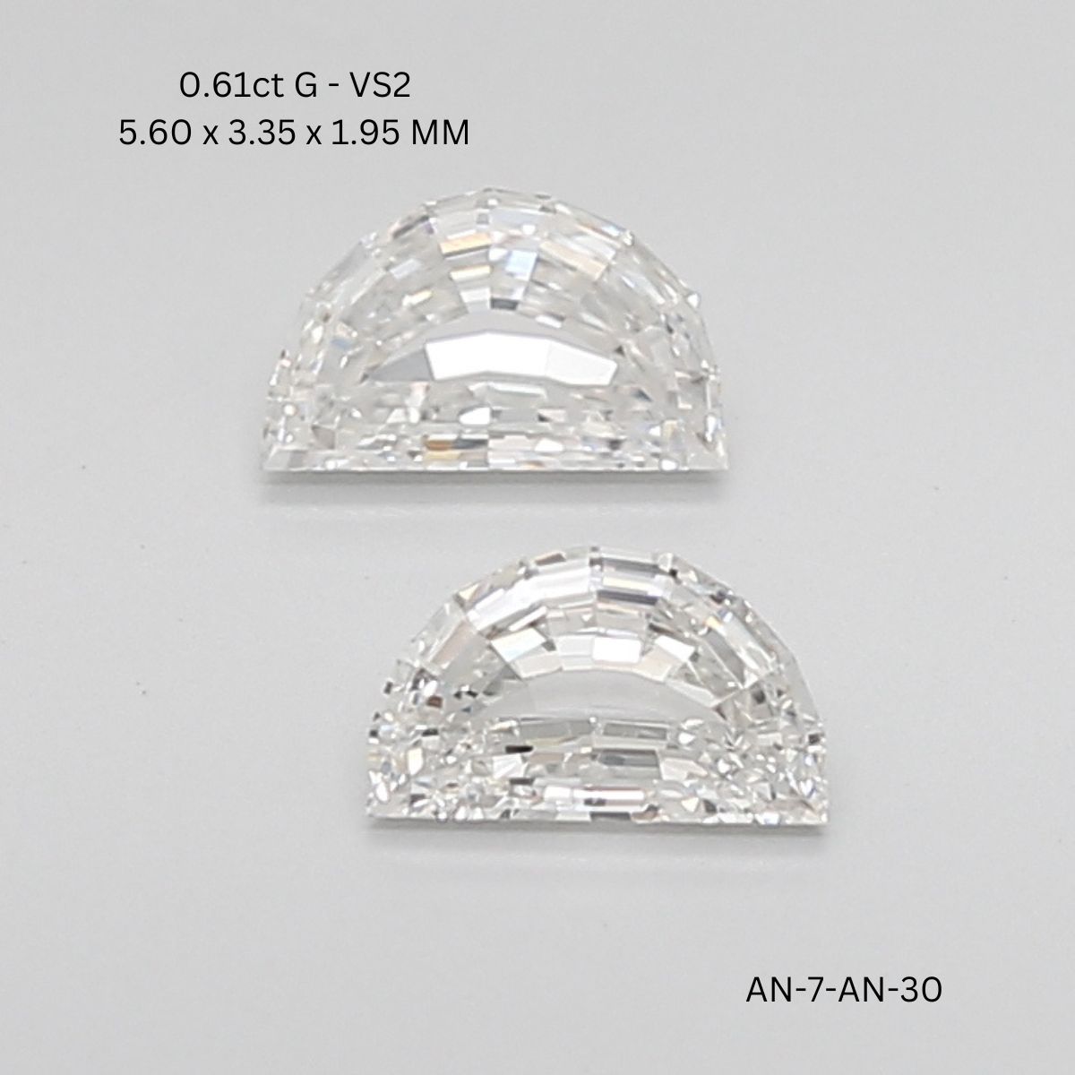 Prírodný diamant half moon,...