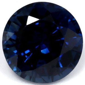 Szafir 2,00 ct, niebieski, szlif okrągły