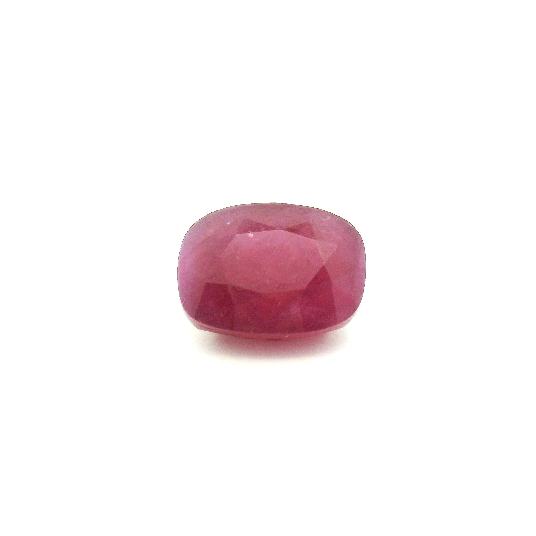 Rubin 3,73 ct, czerwony, szlif cushion