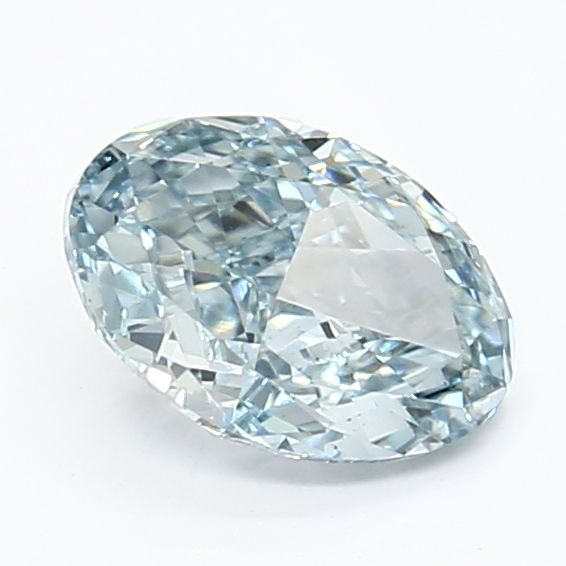 1.29 CT Fancy Intense Green Blue OVAL