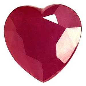 Rubin 1,83 ct, czerwony, szlif serce