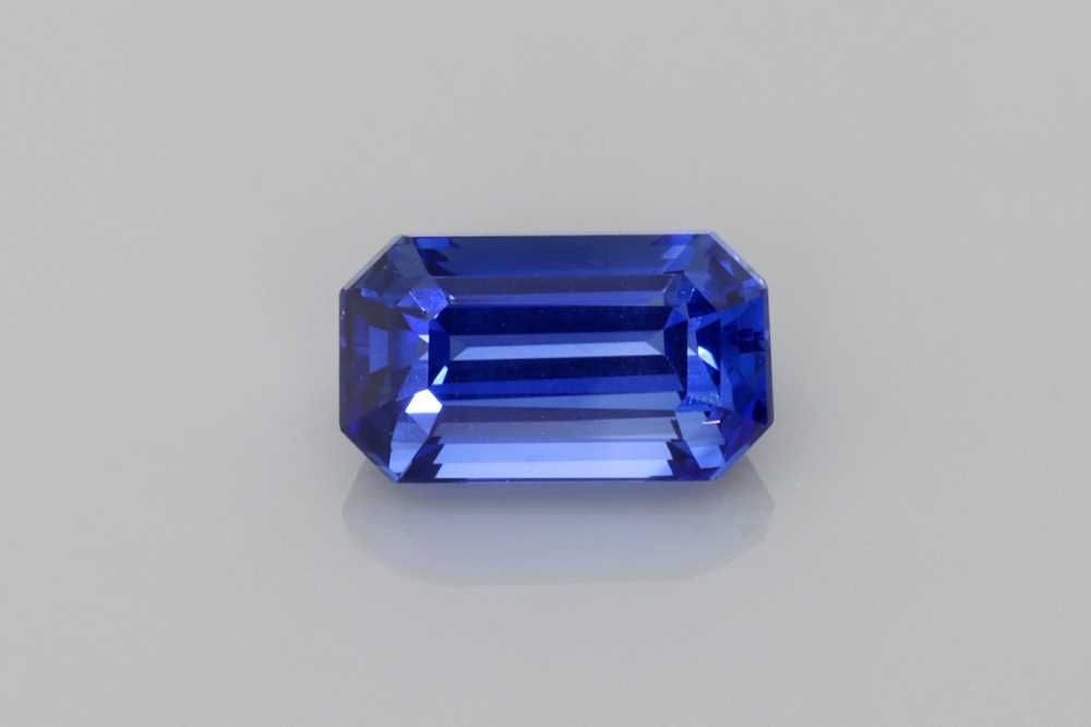 Szafir 1,05 ct, niebieski, szlif szmaragdowy