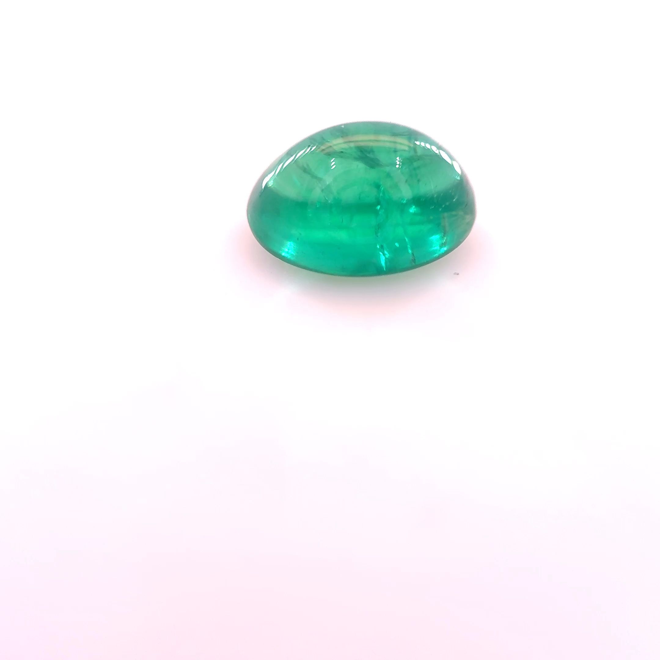 Szmaragd 1,52 ct, zielony, kaboszon