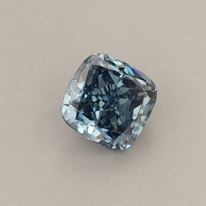 0.38 CT Fancy Vivid Blue CUSHION MODIFIED