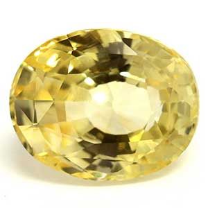 Szafir 2,17 ct, żółty, szlif owalny
