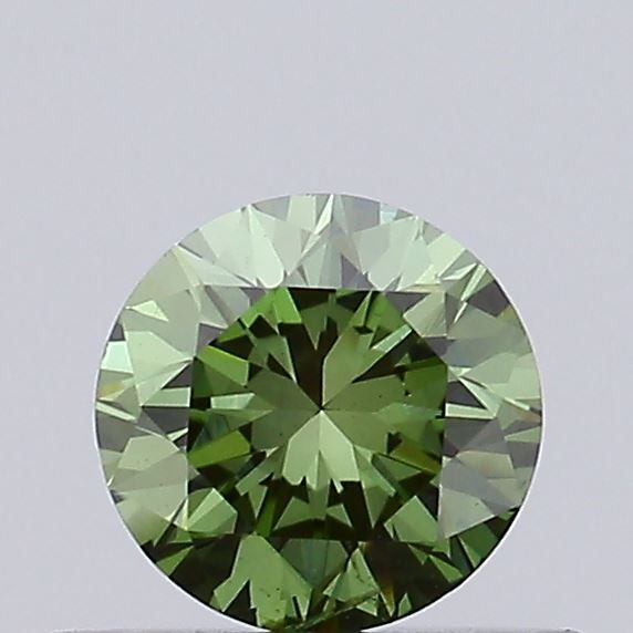0.35 CT Fancy Vivid Green ROUND