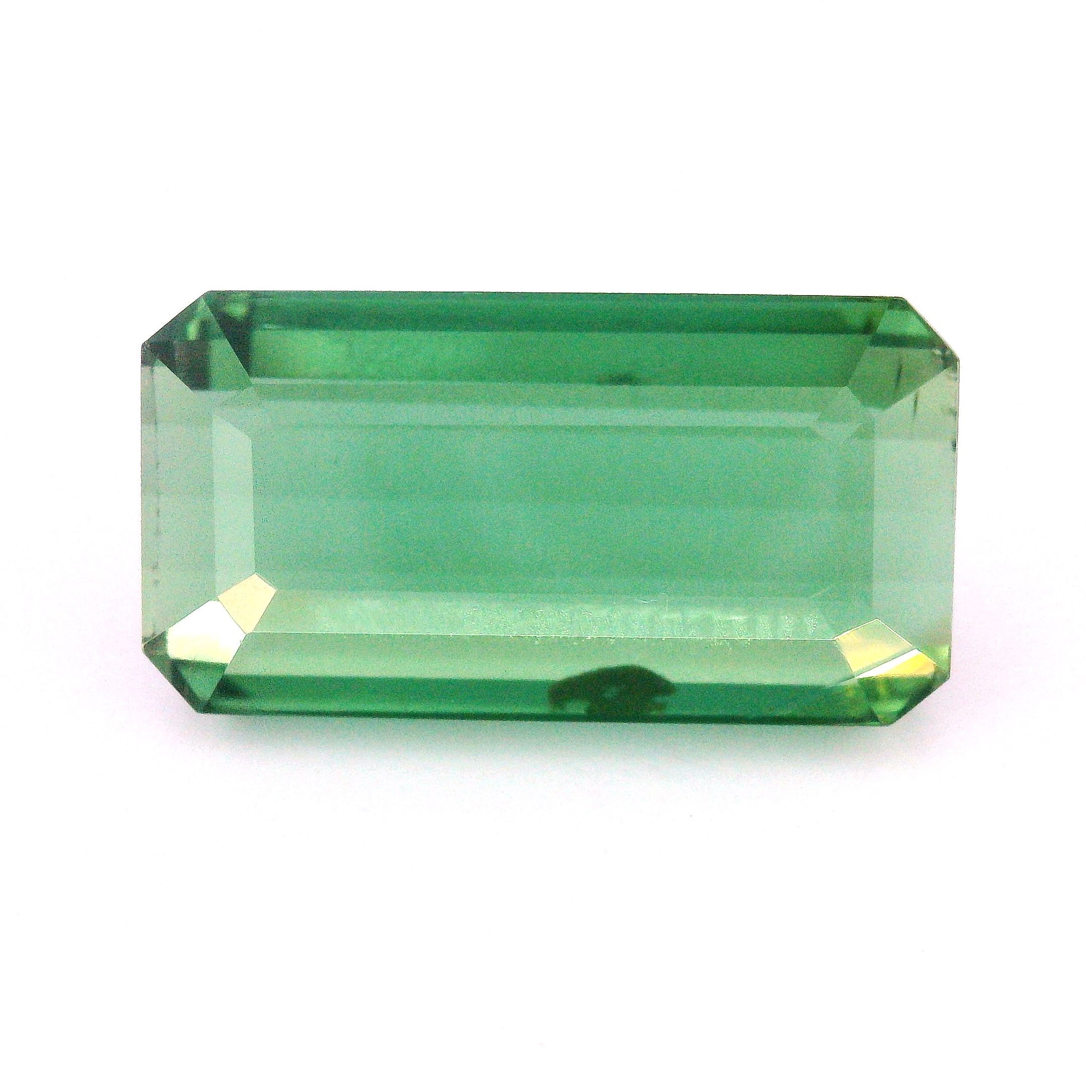 Turmalin 12,31 ct, zielony, szlif ośmiokątny