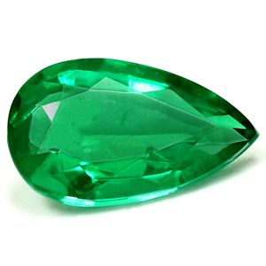 Szmaragd 1,85 ct, zielony, szlif gruszka