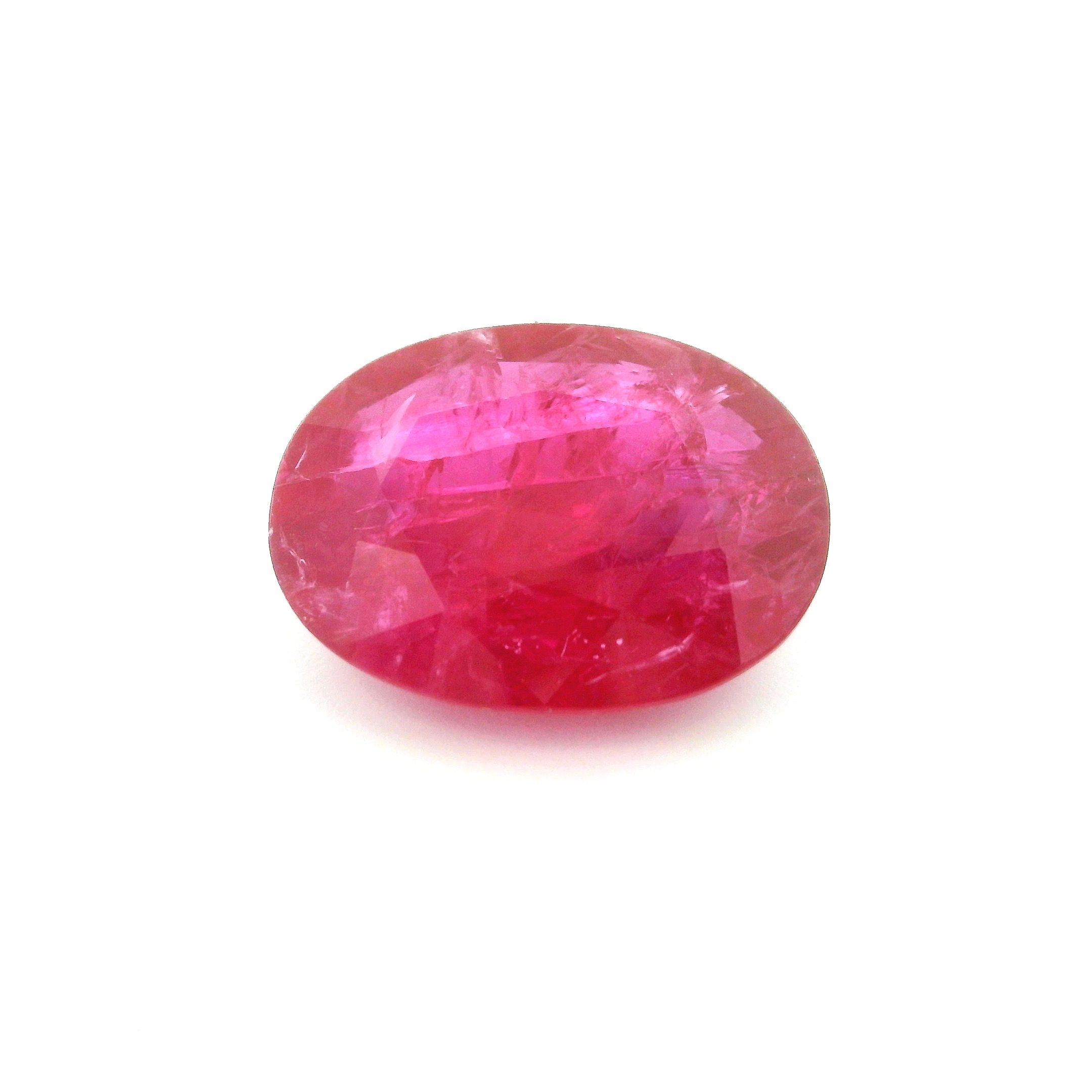 Rubin 8,72 ct, czerwony, szlif owalny
