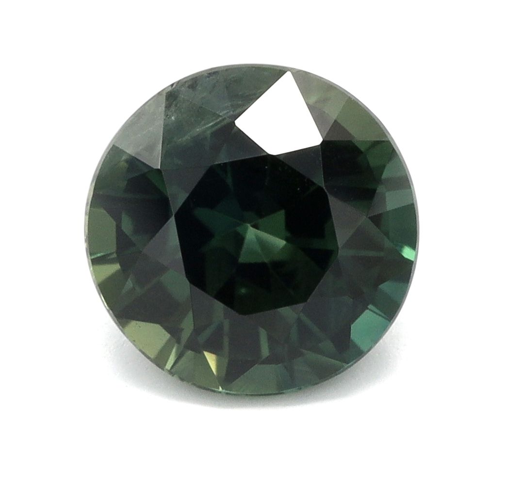 SAPPHIRE FACETED 1.56ct GREEN GREEN SI AUSTRALIA HEATED