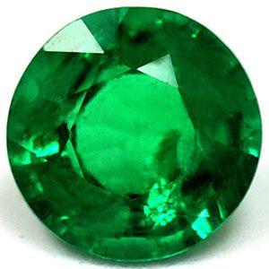 Szmaragd 1,44 ct, zielony, szlif okrągły